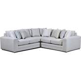 Sectional Sofa in Limelight Mineral Grey Fabric